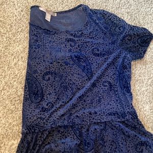 Peplum crushed velvet top